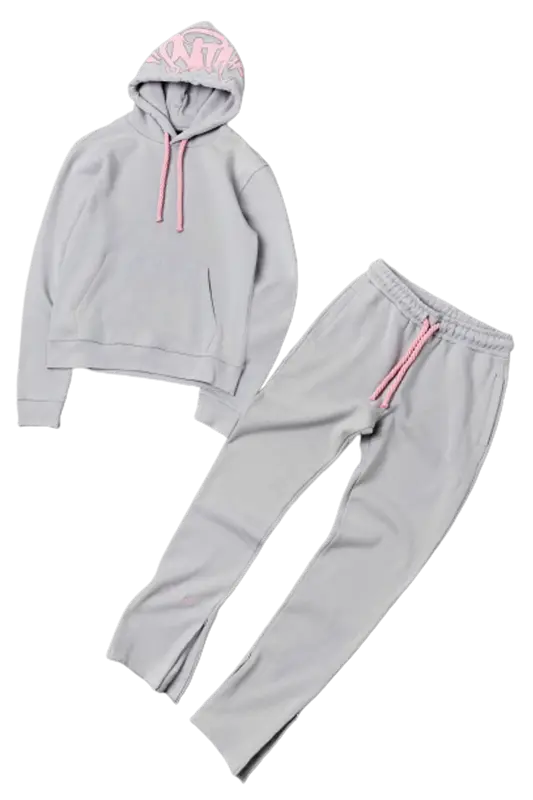 Syna World Logo Grey Pink Tracksuit $232