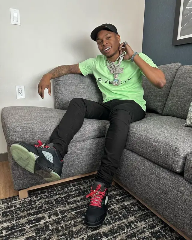 Kenny Muney outfit in Amiri, Jordan, and Givenchy, 2023