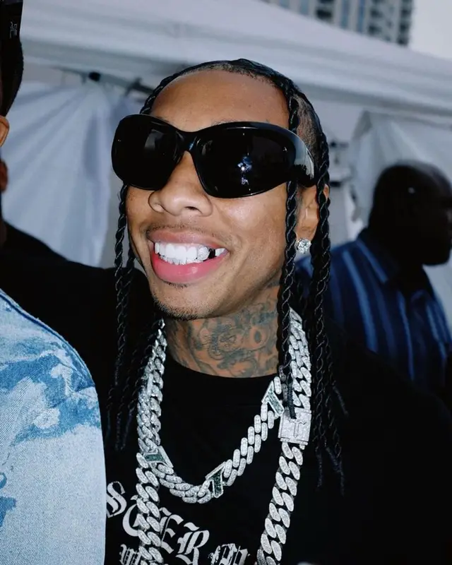 Tyga outfit in Mastermind, Rick Owens, and Balenciaga, 2023