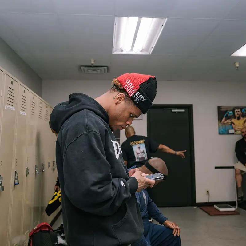 Devin Haney outfit in Shoe Surgeon, Nike, and Gallery Dept., 2023