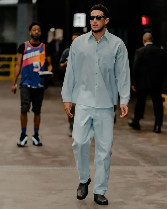 Devin Booker outfit in Marni and Jacques Marie Mage, 2023