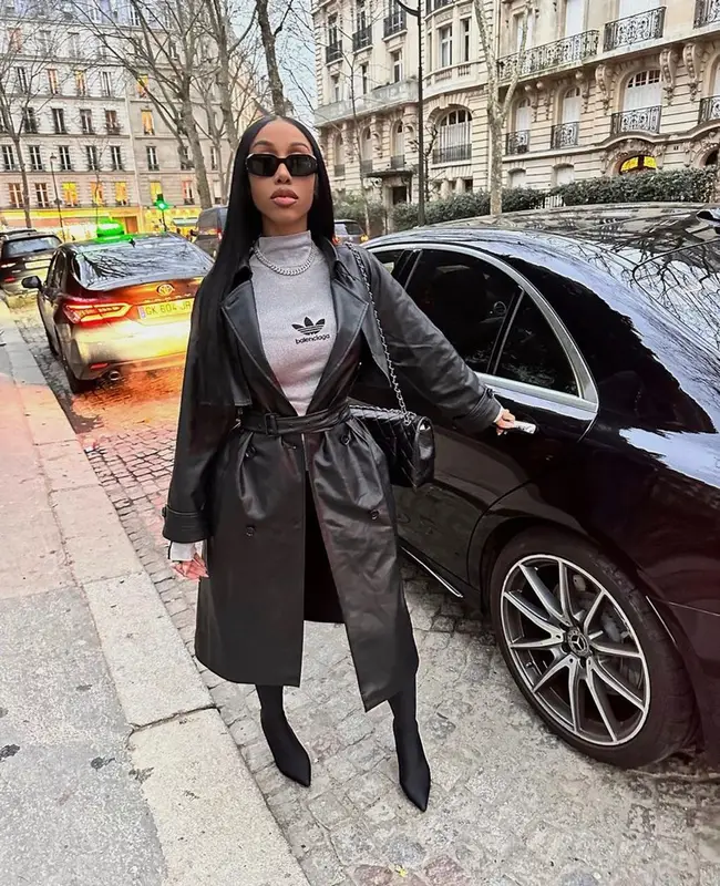 Kris Summers outfit in Adidas, Prada, and Balenciaga, 2023