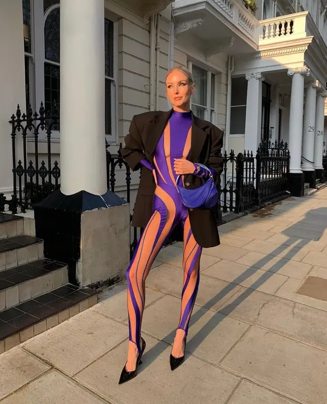 Leonie Hanne outfit in Magda Butrym, Mugler, and The Attico, 2023