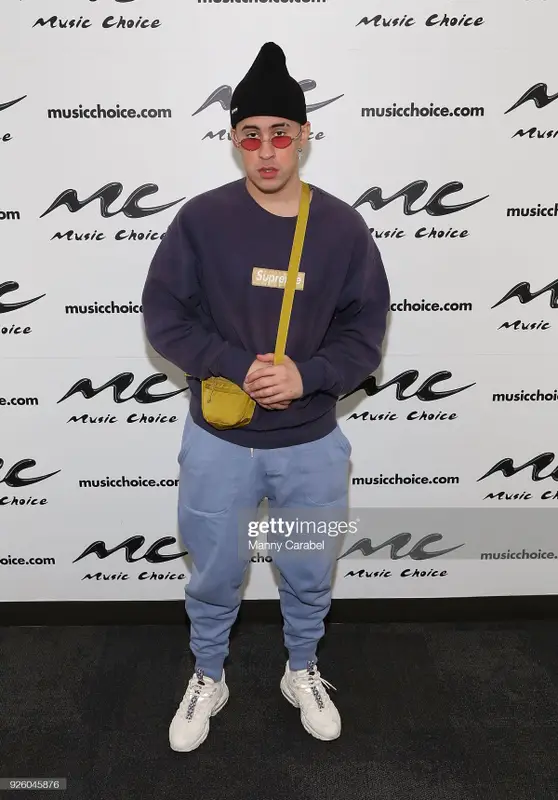 Bad Bunny outfit in Supreme, 2018