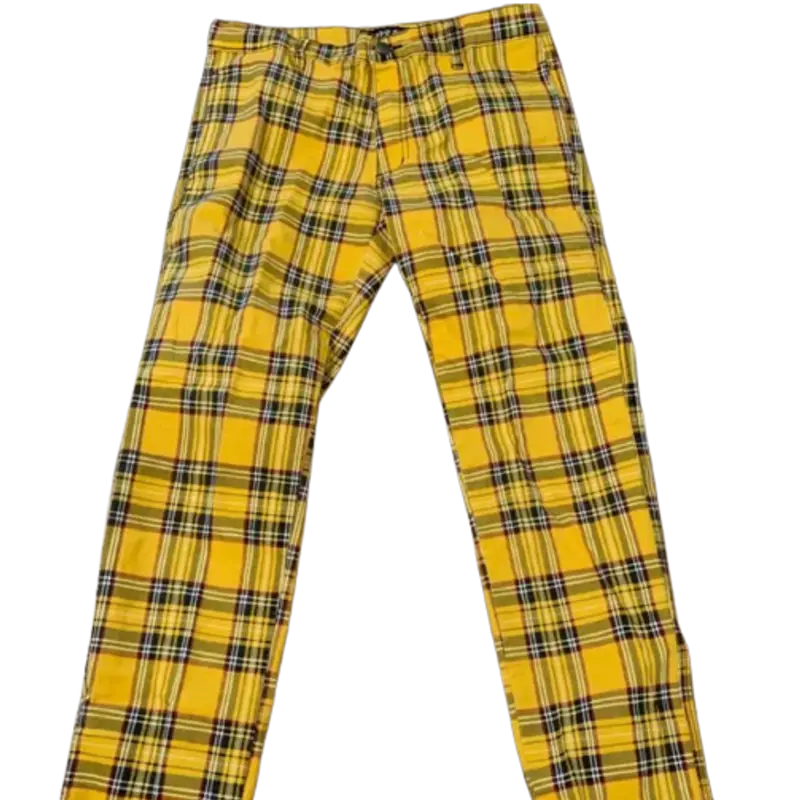 Tripp NYC Skinny Pants Yellow Plaid $110