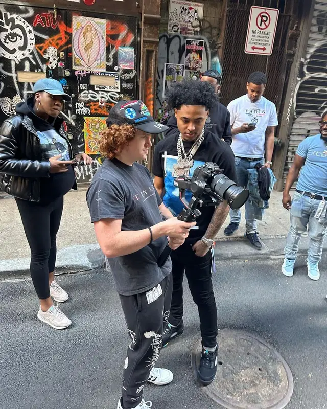Luh Kel outfit in Off-White, Purple Brand, and Jordan, 2023