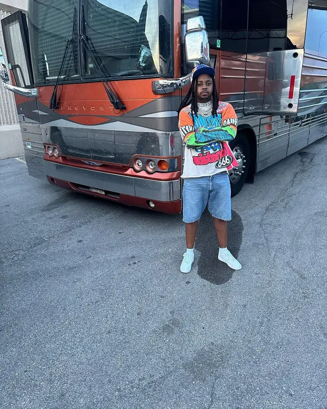 Babyface Ray outfit in Saint Michael, Nike, and Louis Vuitton, 2023