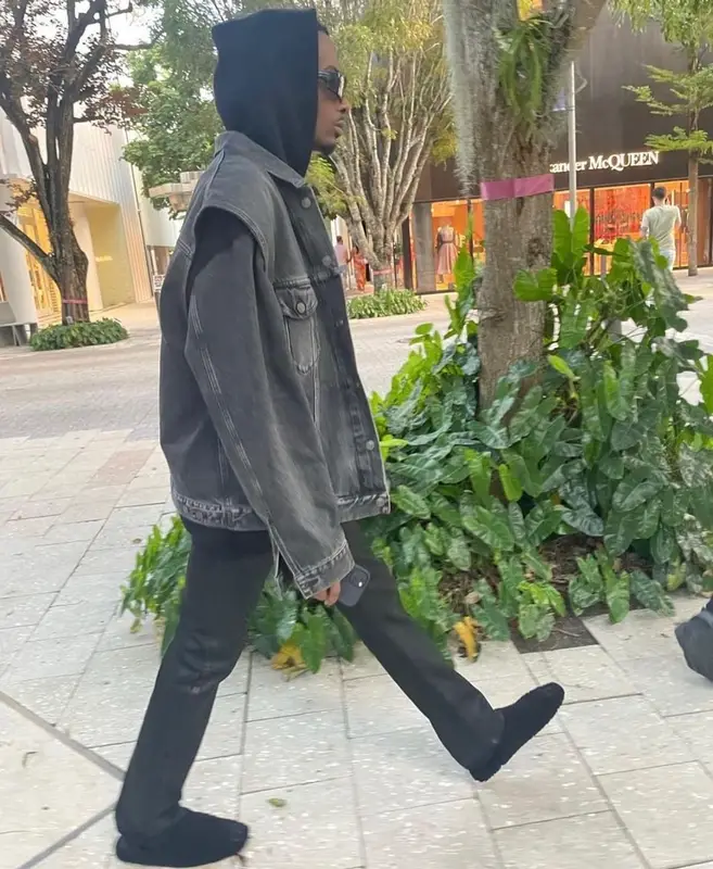 Playboi Carti outfit in Balenciaga and Undercover, 2023
