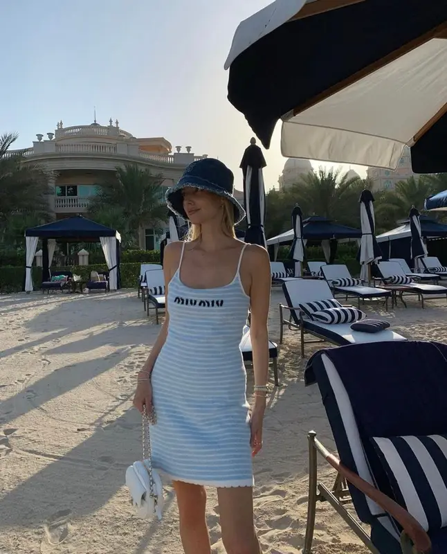 Leonie Hanne outfit in Chanel and Miu Miu, 2023