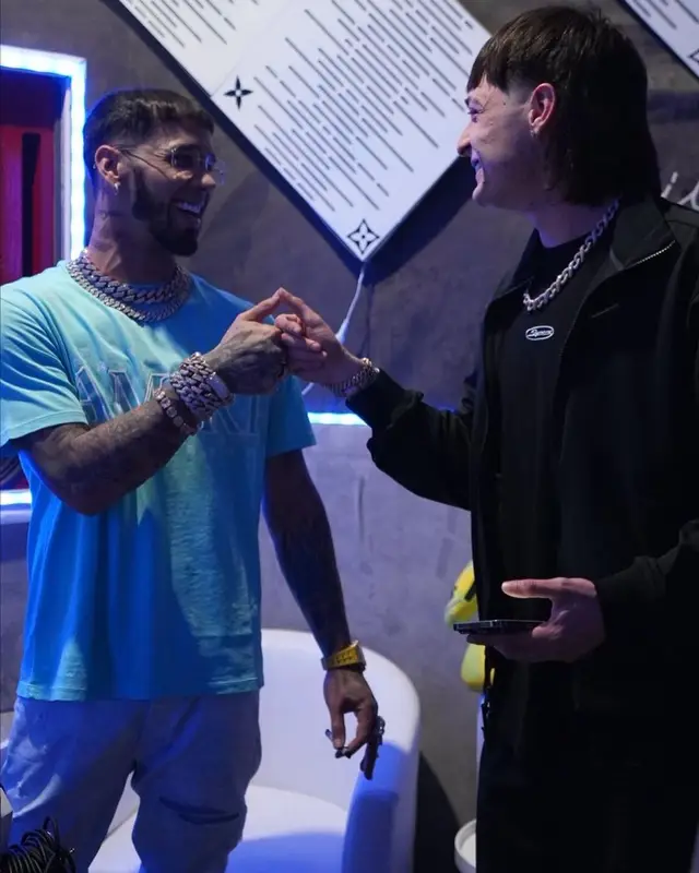 Anuel AA outfit in Amiri, Richard Mille, and Cartier, 2023