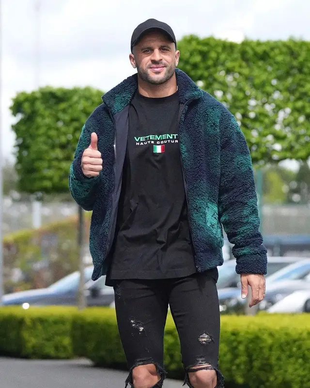 Kyle Walker outfit in Vetements, Louis Vuitton, and Amiri, 2023