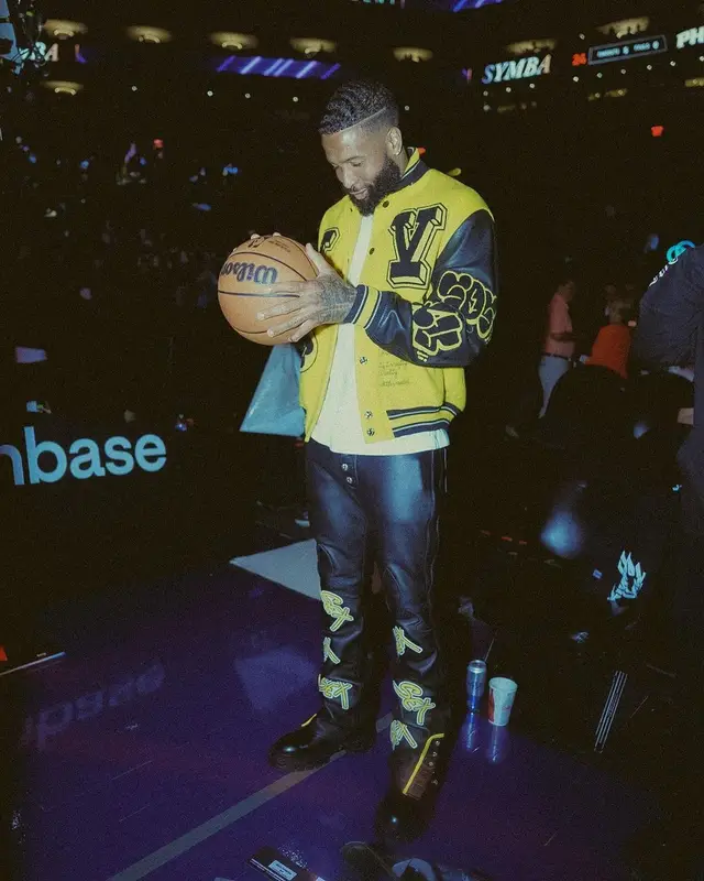 Odell Beckham Jr outfit in Louis Vuitton and Chrome Hearts, 2023