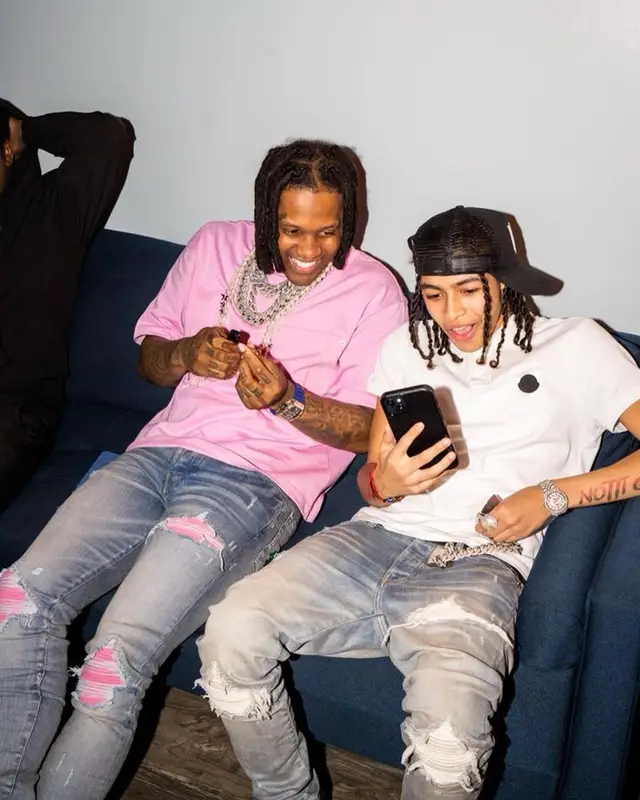 Lil Durk outfit in Bottega Veneta, Amiri, and Dior, 2023