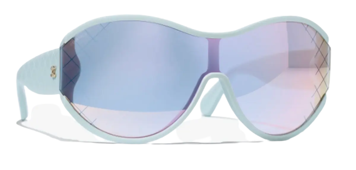 Chanel Light Blue Shiel Sunglasses $575