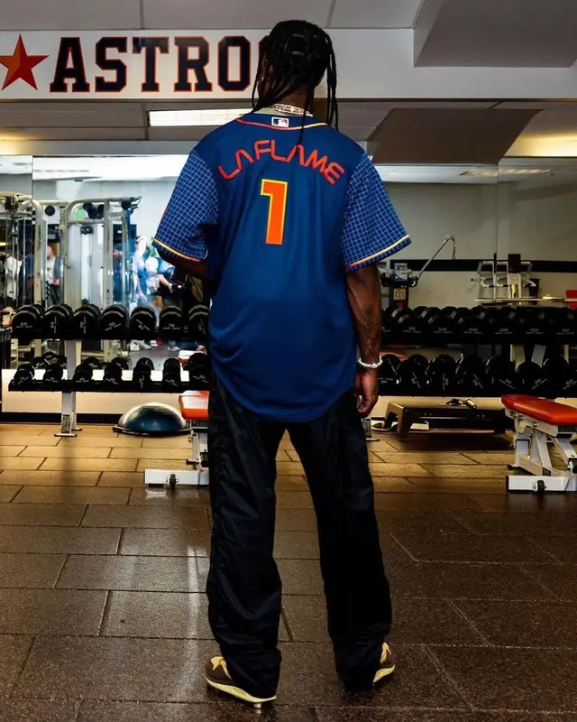 Travis Scott outfit in Travis Scott Merch, Nike, and Rick Owens, 2023