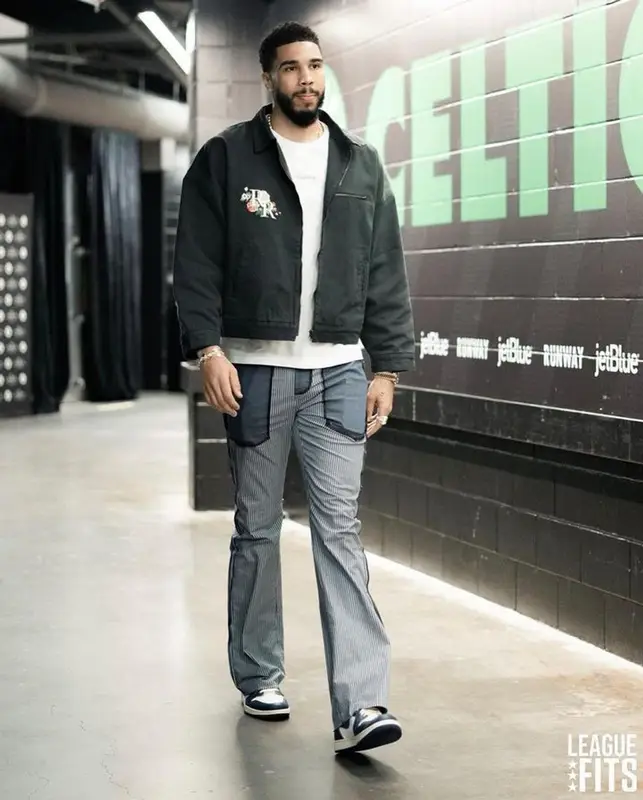 Jayson Tatum outfit in Ryoko Rain, Valentino, and Nike, 2023