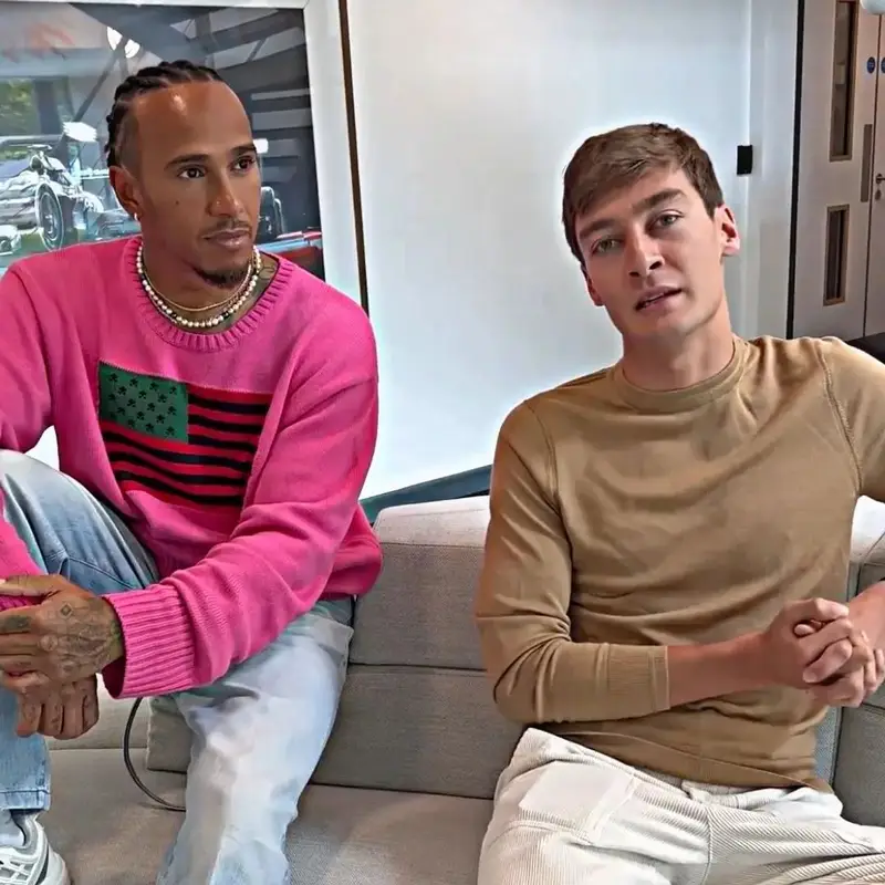 Lewis Hamilton outfit in Denim Tears, Acne Studios, and Salomon, 2023
