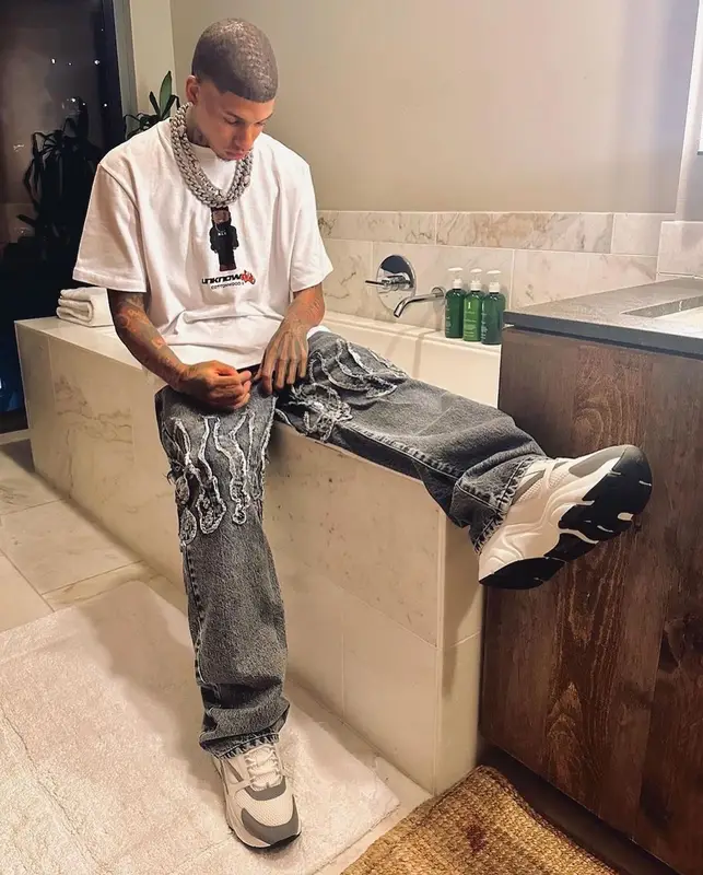 NLE Choppa outfit in NLE Choppa Merch , Octopus Brand, and Dior, 2023