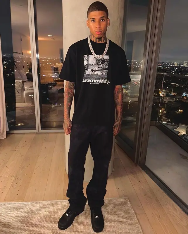 NLE Choppa outfit in NLE Choppa Merch  and Unknown London , 2023