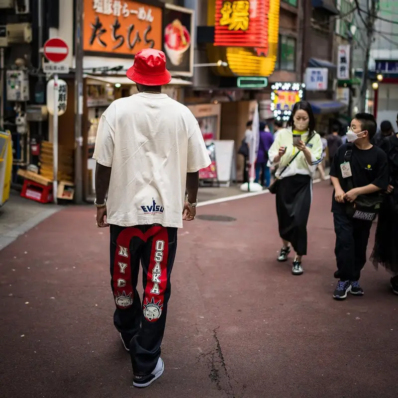 Fabolous outfit in Evisu, Jordan, and Only In New Orleans, 2023