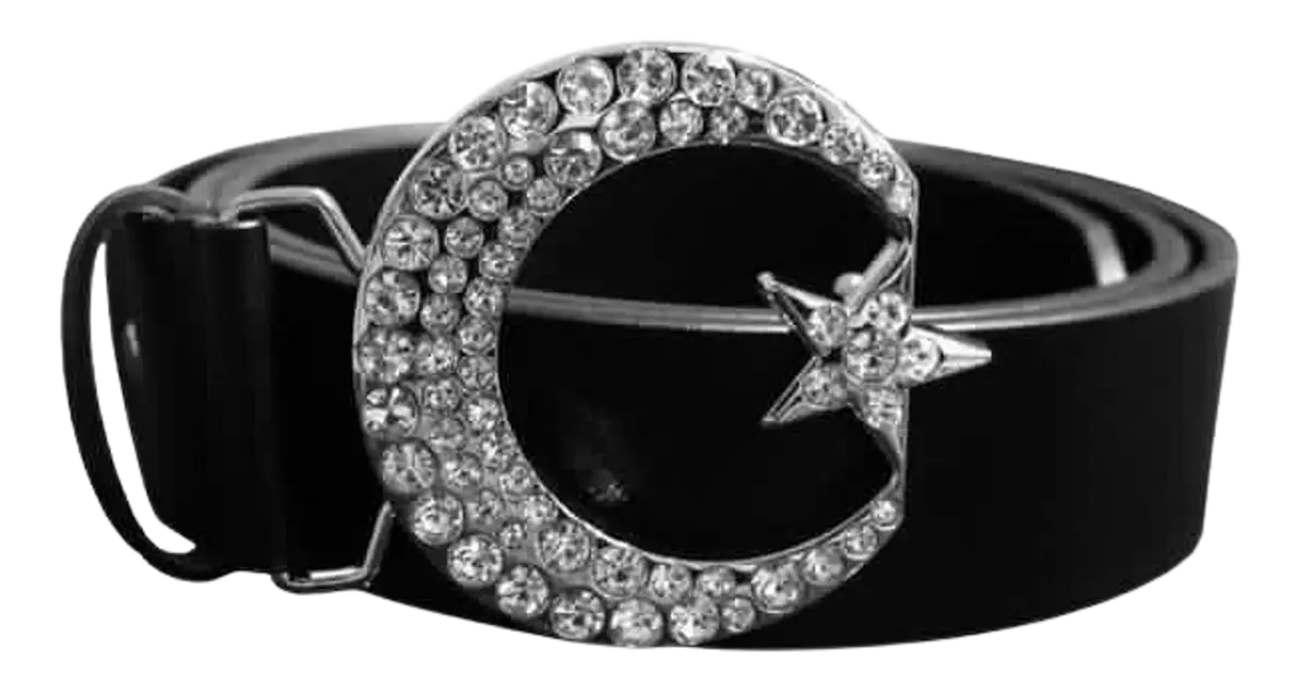 False Black Crystal Belt $50