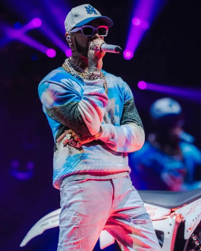 Anuel AA outfit in Amiri, 2023