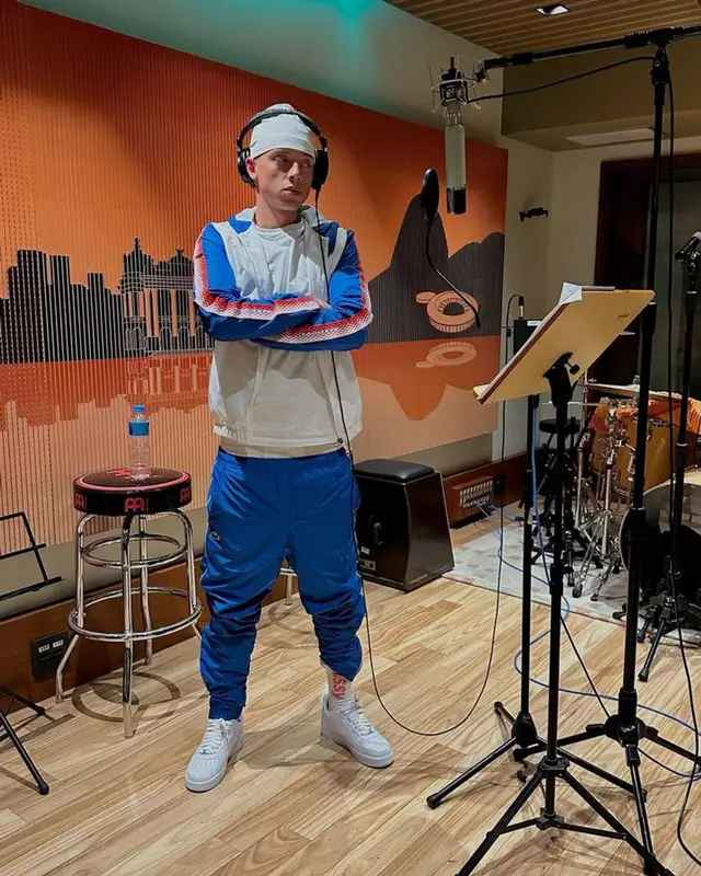 Central Cee outfit in Lacoste and Nike, 2023
