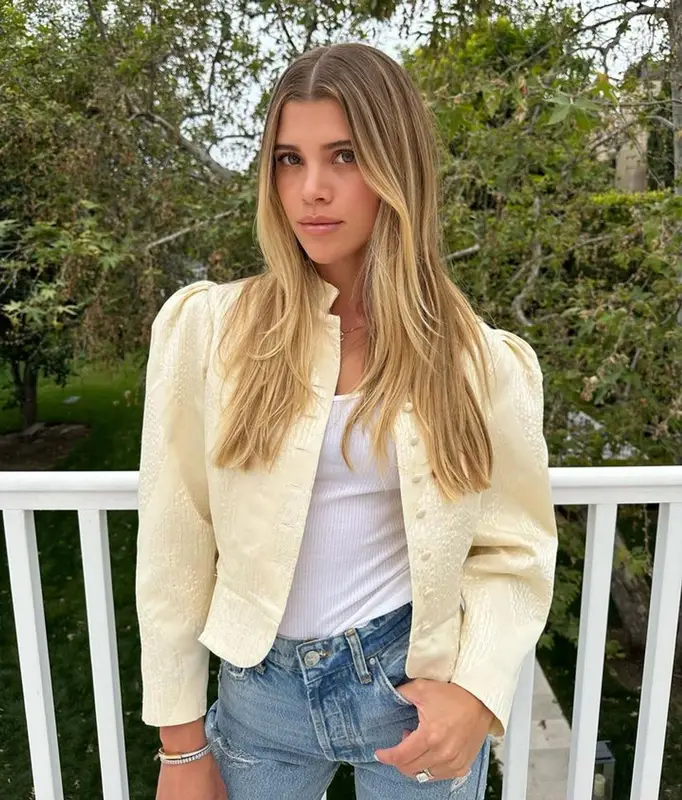 Sofia Richie outfit in Anine Bing , Hermes, and Bottega Veneta, 2023