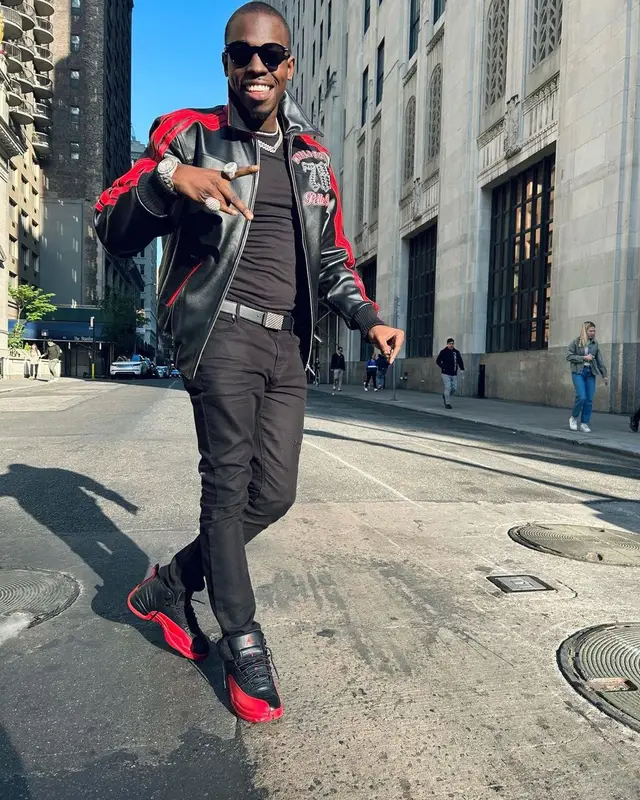 Bobby Shmurda outfit in Pelle Pelle, Rta, and Jordan, 2023
