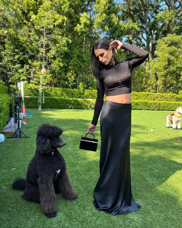Jordana Brewster outfit in Nili Lotan and Tyler Ellis, 2023