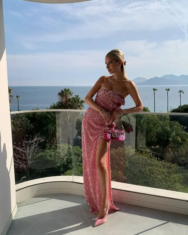 Leonie Hanne outfit in Valentino, 2023