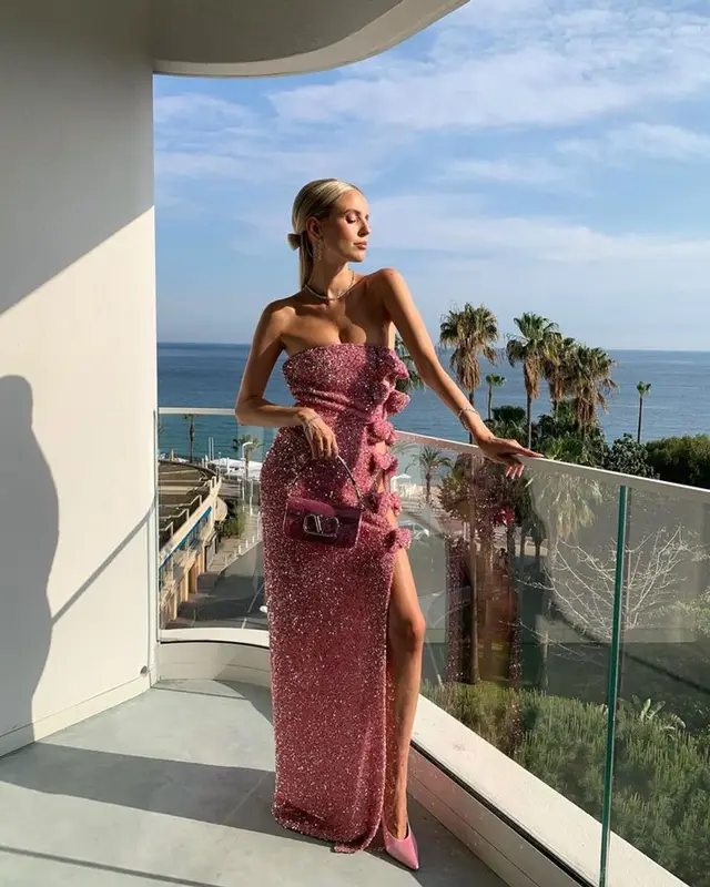 Leonie Hanne outfit in Valentino, 2023
