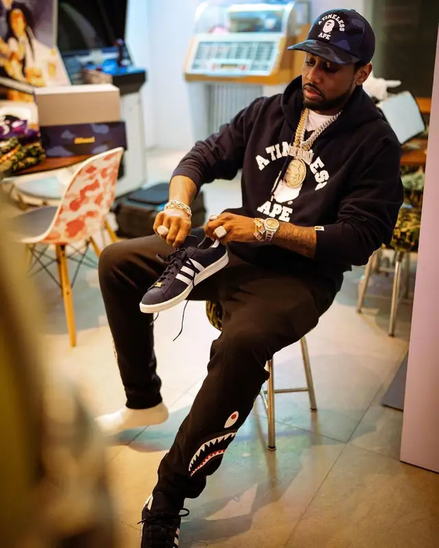 Fabolous outfit in Bape and JJJJound, 2023