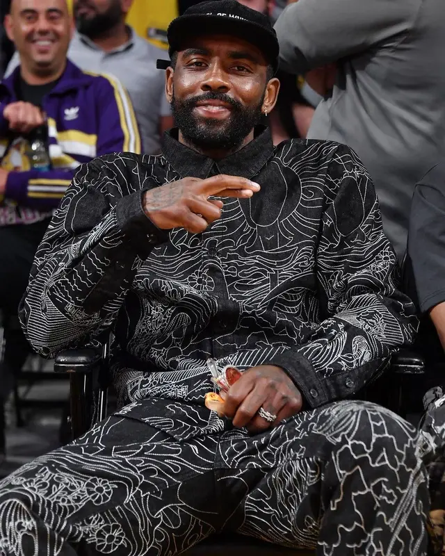 Kyrie Irving outfit in Who Decides War and CrclOfWnnrs, 2023
