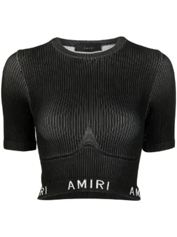 Amiri Logo-Print Seamless Performance Top $390
