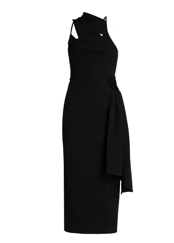 Jacquemus Asymmetric Cut-Out Midi-Dress $1070