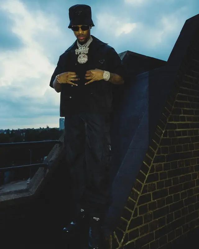 Toosii outfit in Balenciaga and Prada, 2023