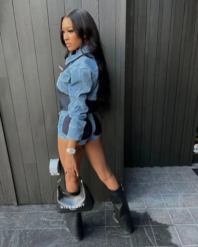 Lakeyah outfit in Mugler and Givenchy, 2023