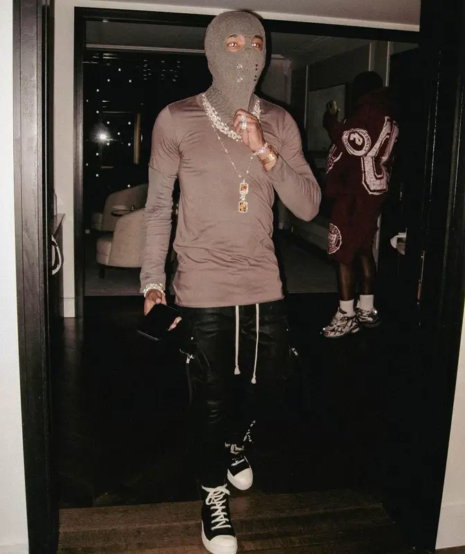 Lil Baby outfit in Rick Owens, 2023