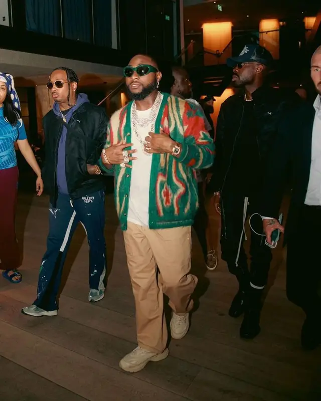 Davido outfit in Puma, Patek Philippe, and Balenciaga, 2023