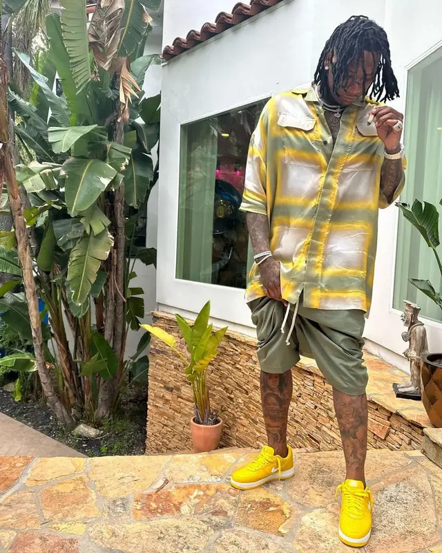 Moneybagg Yo outfit in Rick Owens and Nike, 2023