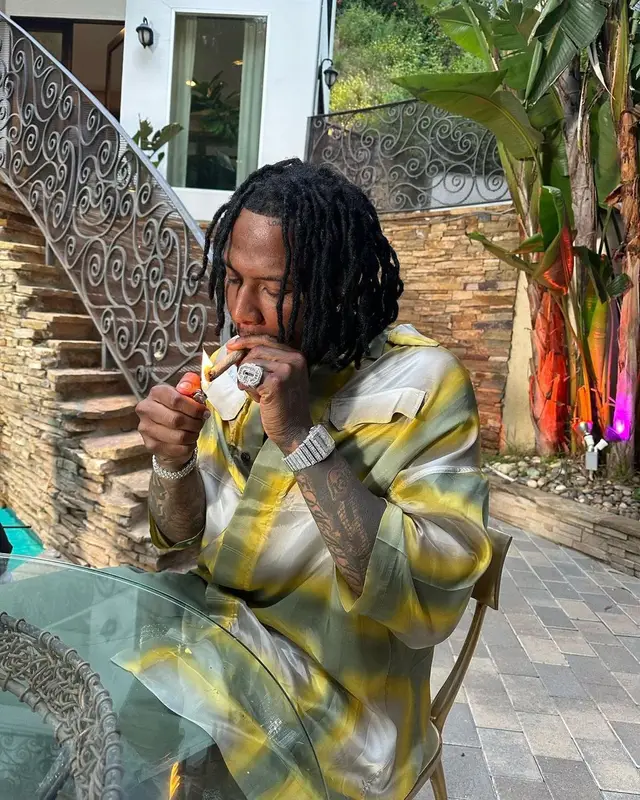 Moneybagg Yo outfit in Rick Owens and Nike, 2023