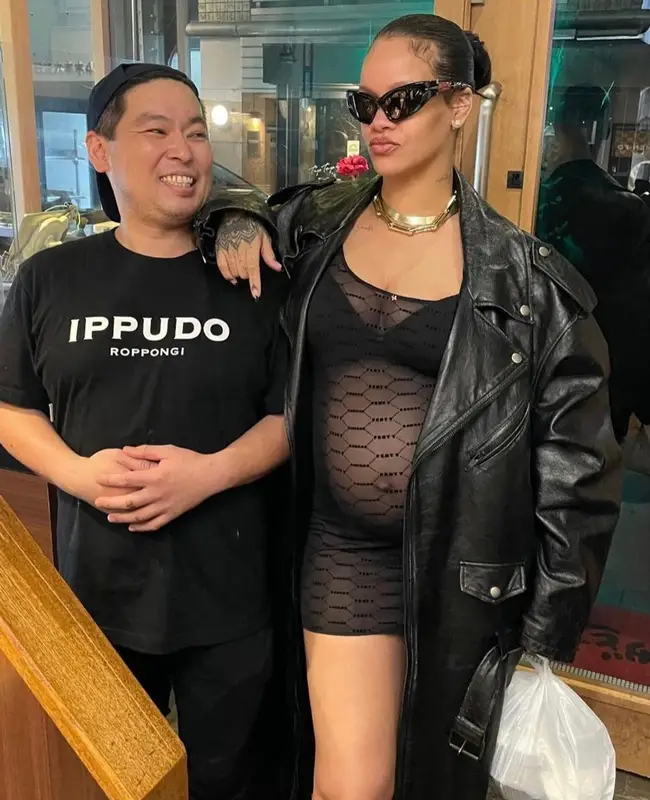 Rihanna outfit in Balenciaga and Gentle Monster, 2023