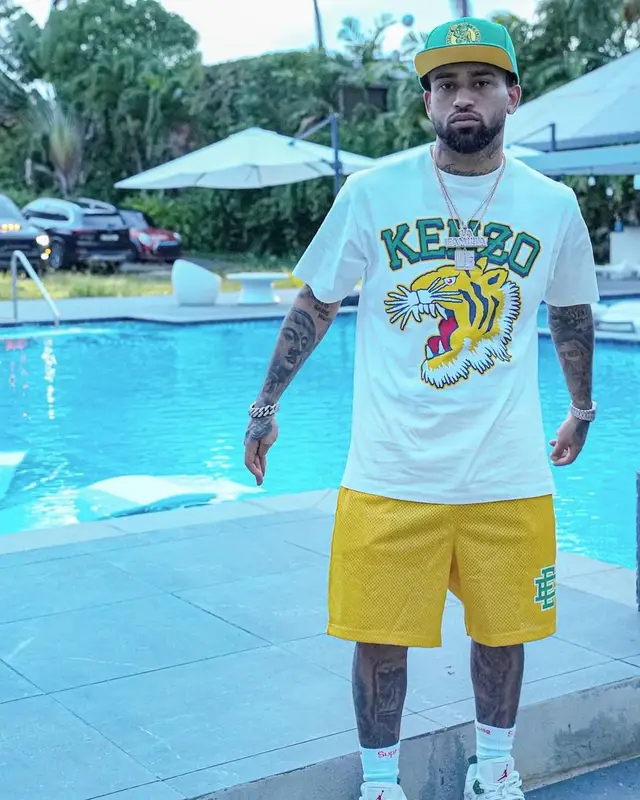 Bryant Mayers outfit in Kenzo, Eric Emanuel, and Supreme, 2023