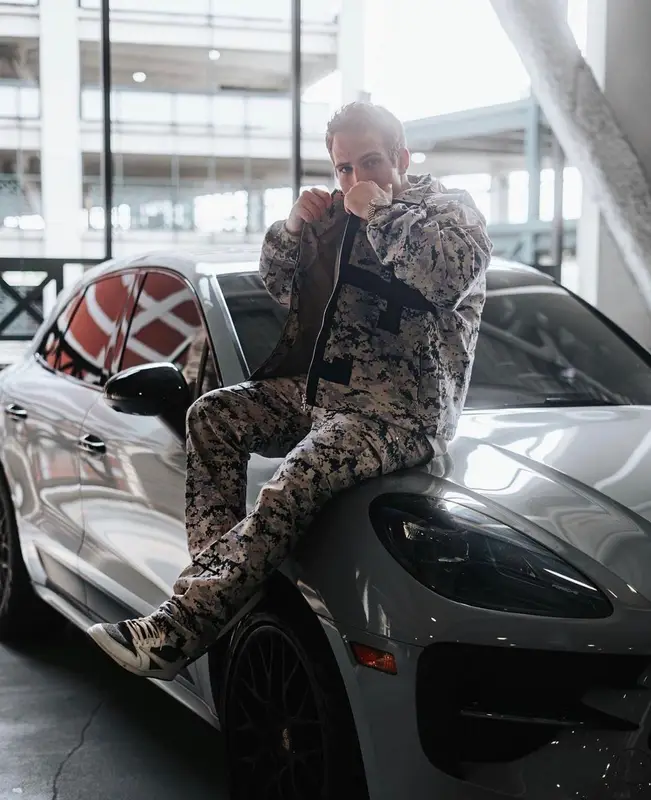 Gianni Paolo outfit in Saint Mind, Nike, and Travis Scott Merch, 2023