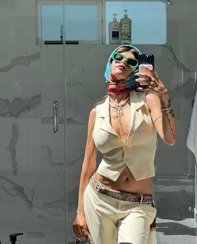 Mia Khalifa outfit in Mirror Palais and Fendi, 2023