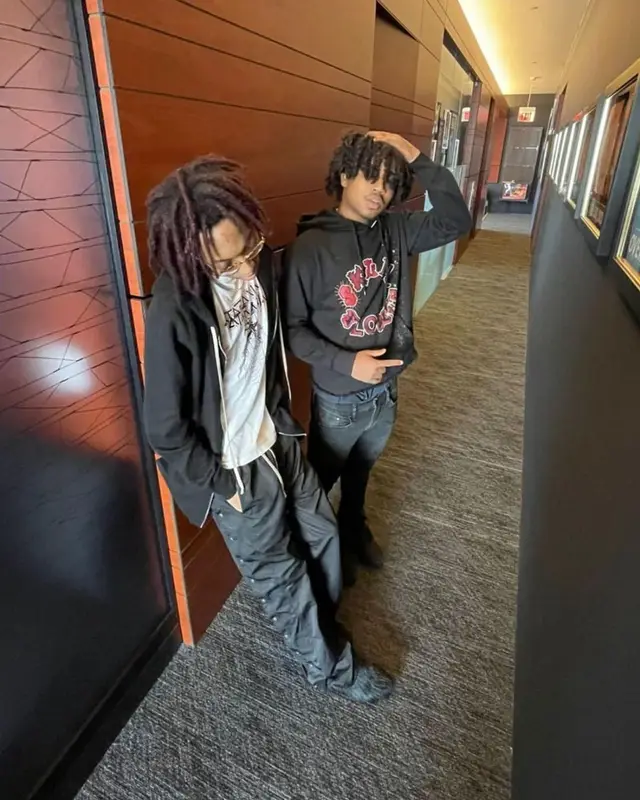 Lil Tecca outfit in Raf Simons, Rick Owens, and Chrome Hearts, 2023