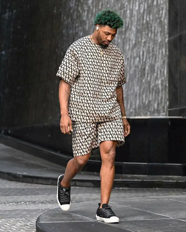 Marcus Smart outfit in Valentino, Dior, and ERL, 2023
