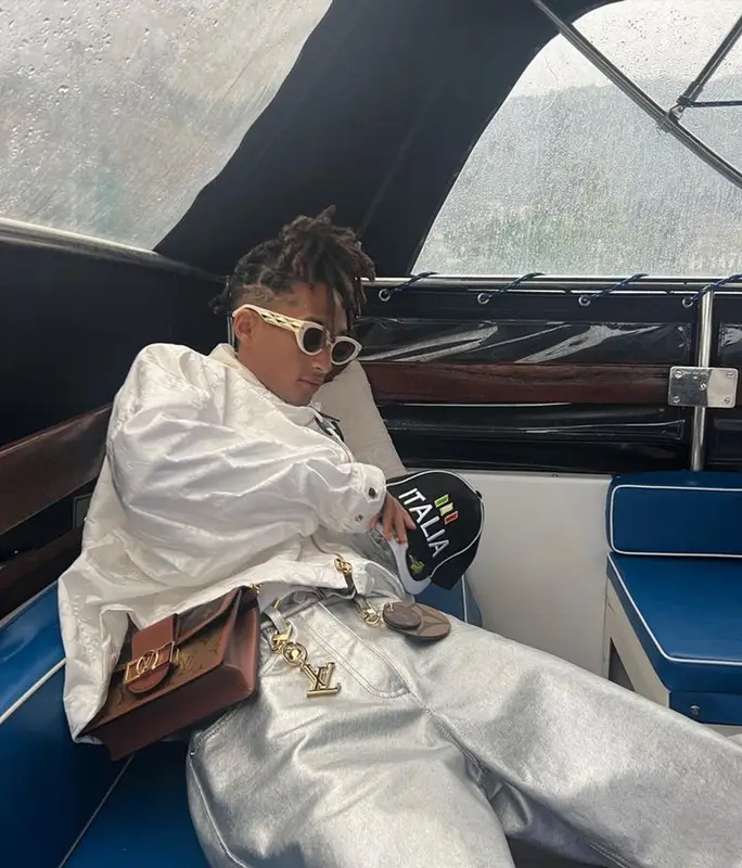 Jaden Smith outfit in Louis Vuitton and Vintage, 2023