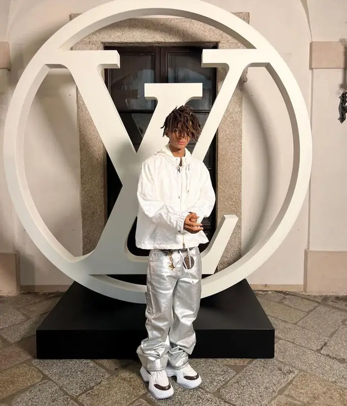 Jaden Smith outfit in Louis Vuitton and Vintage, 2023